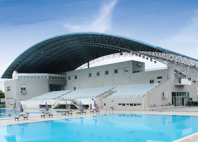 海南游泳館網架